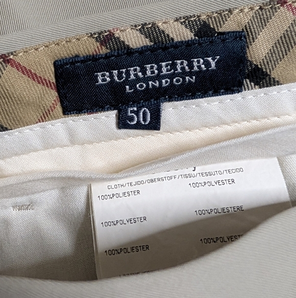 Burberry London pleated Men's Pants  in Light Beige EU 50 X 33” - Picture 8 of 12